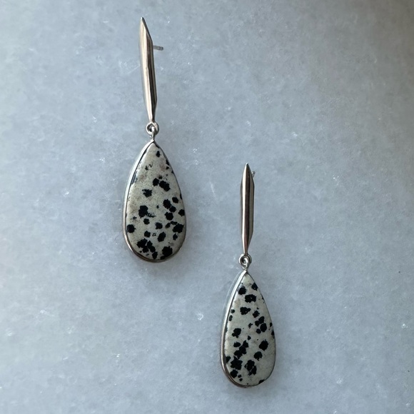 NWOT Tuckernuck 101 Earrings Dalmatian Jasper Sterling Silver